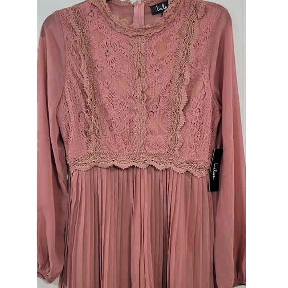Zara Dress Womens Medium Charlisa Rusty Rose Lace Dress Whimsical Boho Dess NWT - Picture 5 of 13